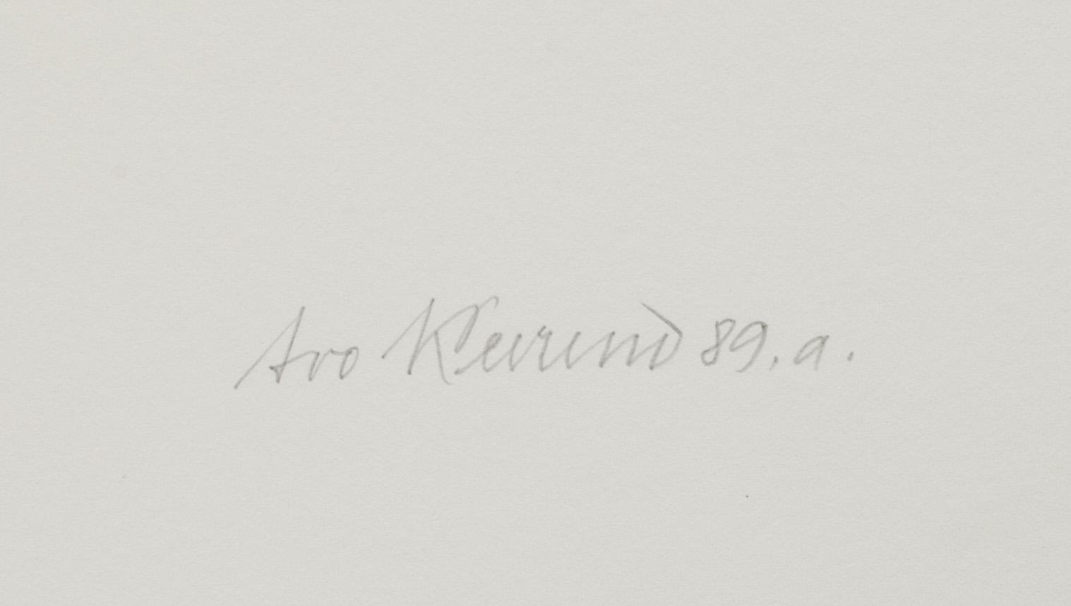 AVO KEEREND, färglitografi, signerad och numrerad 2/50, daterad 89.a.