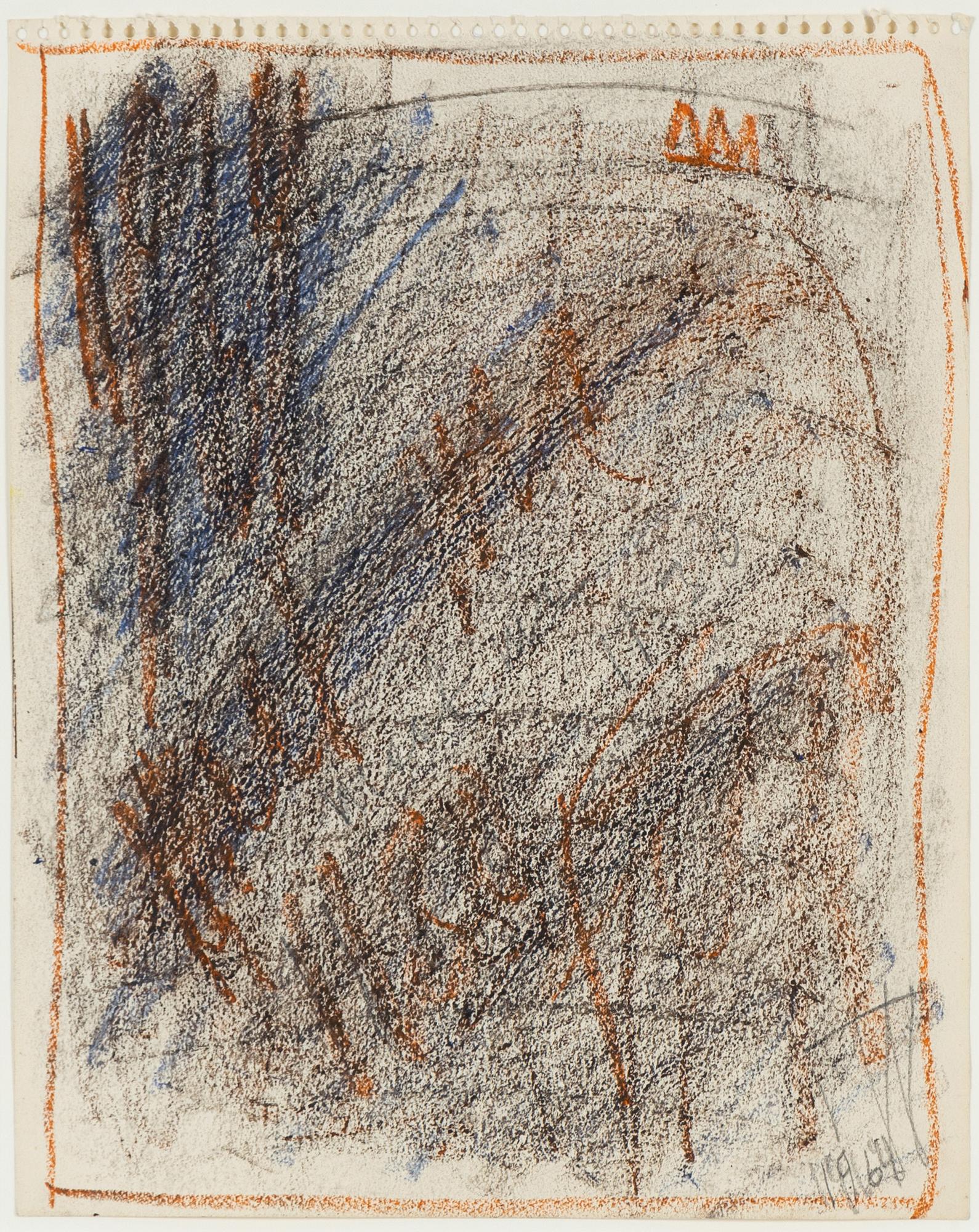 Eddie Figge, pastel on paper, signed and dated 1964.
