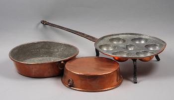 PARTI KOPPAR, 3 delar, 1800-tal.