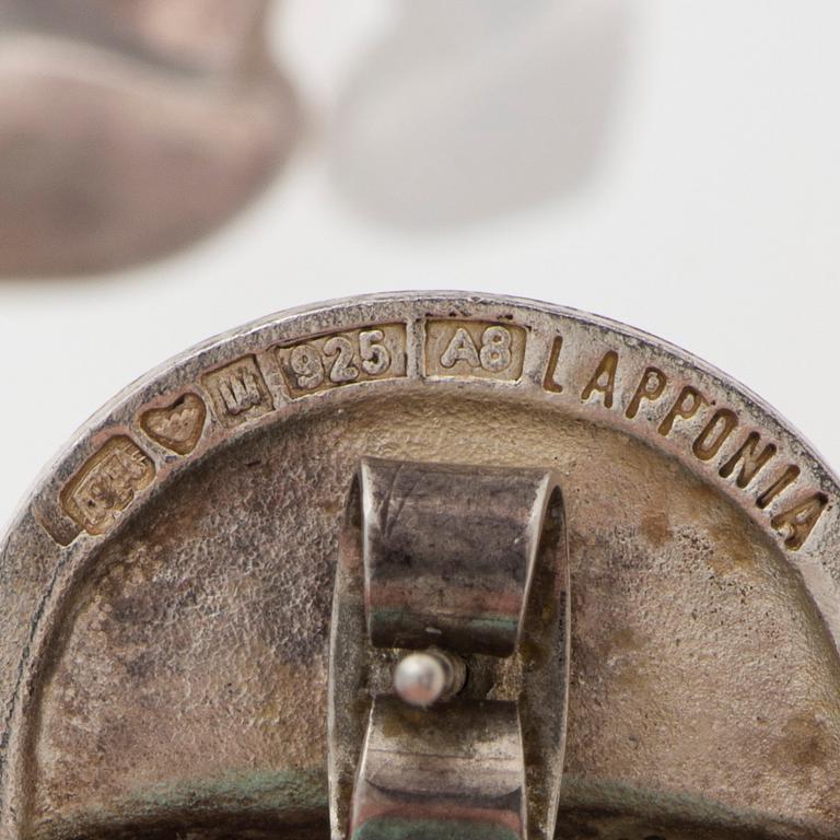 ÖRHÄNGEN, "Triangulum" Lapponia 1978, silver.