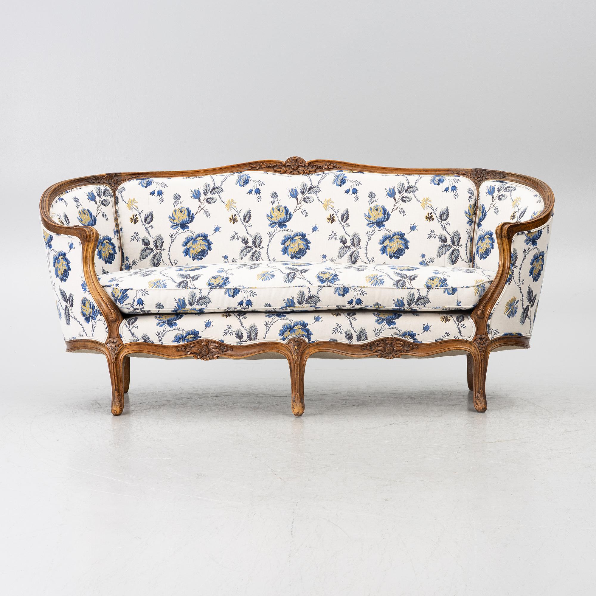 Sofa, Louis XV style, circa 1900.