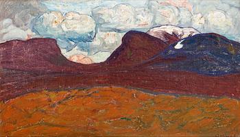 87. Helmer Osslund, Clouds over Lapporten.