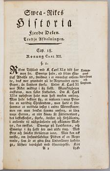 A BOOK ON SWEDISH HISTORY, 1779.