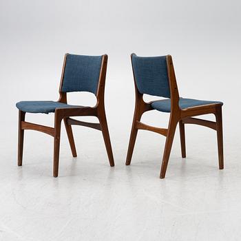 Erik Buch, six model 89 chairs, Odense, Denmark, 1960s.