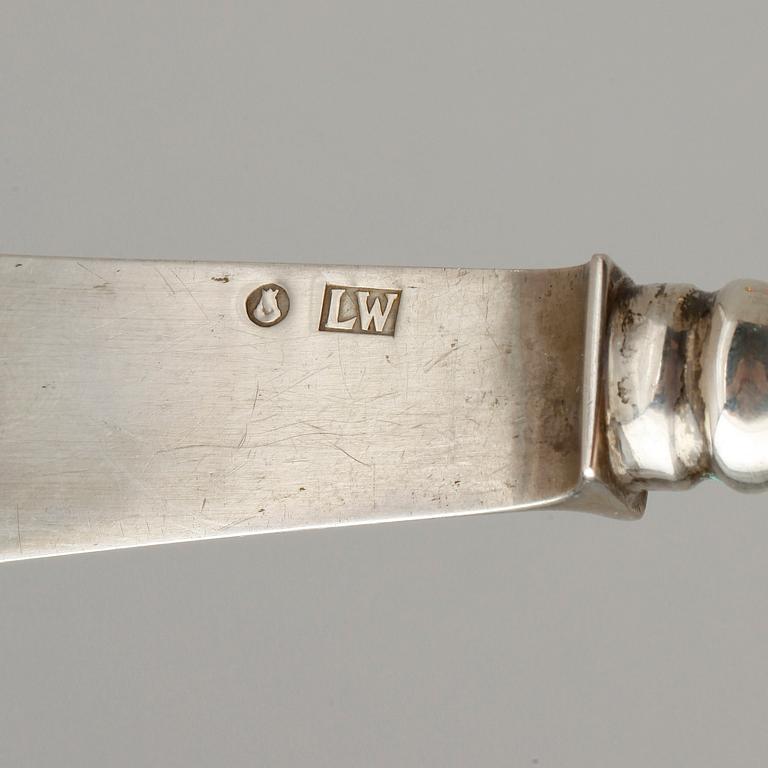 PARTI SILVER, 44 delar. Totalvikt ca 1270g.