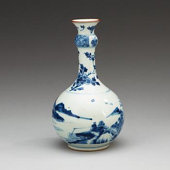 A blue and white vase, Qing dynasty, Qianlong (1736-95).