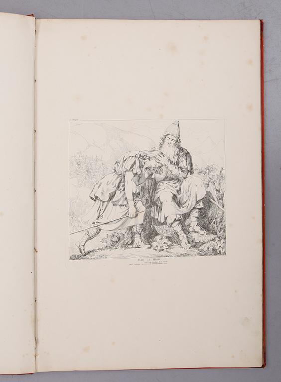 BOK: "Teckningar ur Asarne" componerade och etsade af Sahlbom, 1800-tal.