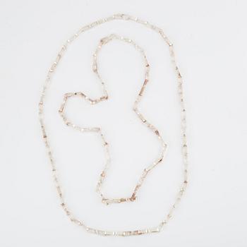 THERESIA HVORSLEV, two silver necklaces.
