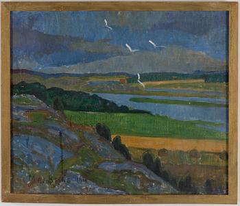 MAJ BRING, oil on canvas, signed Maj Bring and dated 1910.