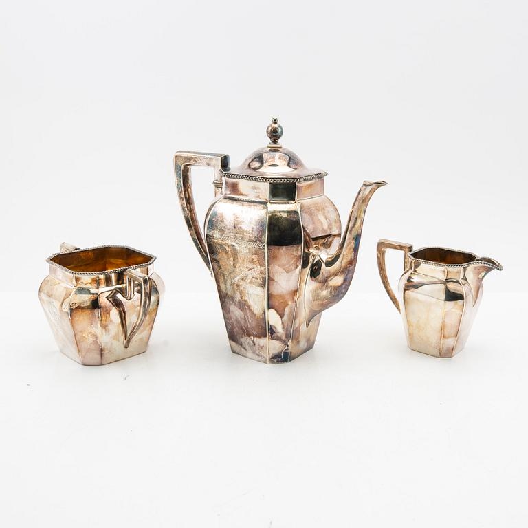 Coffee service, 3 pieces, silver, Dahlström & Co, Örebro, 1917.