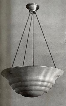 Edward Hald, a ceiling lamp model "HD 625", Orrefors & Nordiska Kompaniet, 1930s.