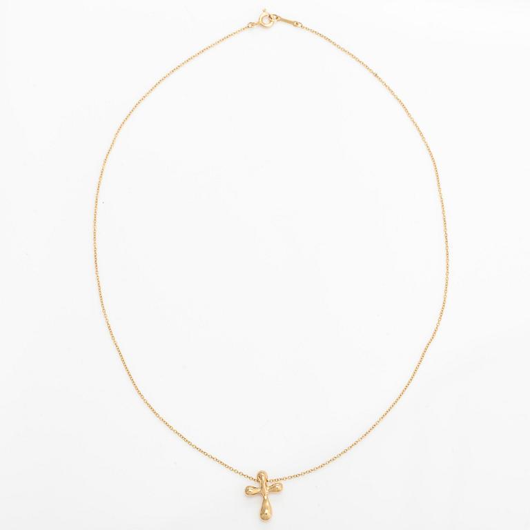 Tiffany & Co, Elsa Peretti, halsband, kors, 18K guld.