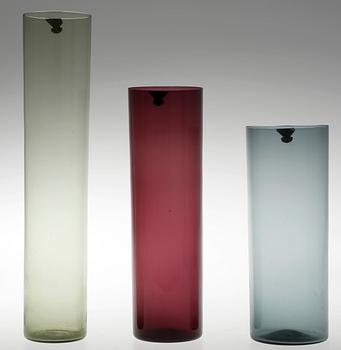 VASER, 3 st, glas. I originalförpackning. Gullaskruf, 1950-60-tal.