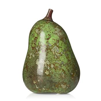 187. Hans Hedberg, a faience sculpture of a pear, Biot, France.