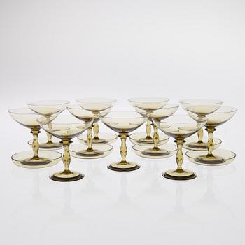 LASISTO, 19 osaa, Tyra Lundgren, Riihimäen Lasi, 1900-luvun alkupuoli.