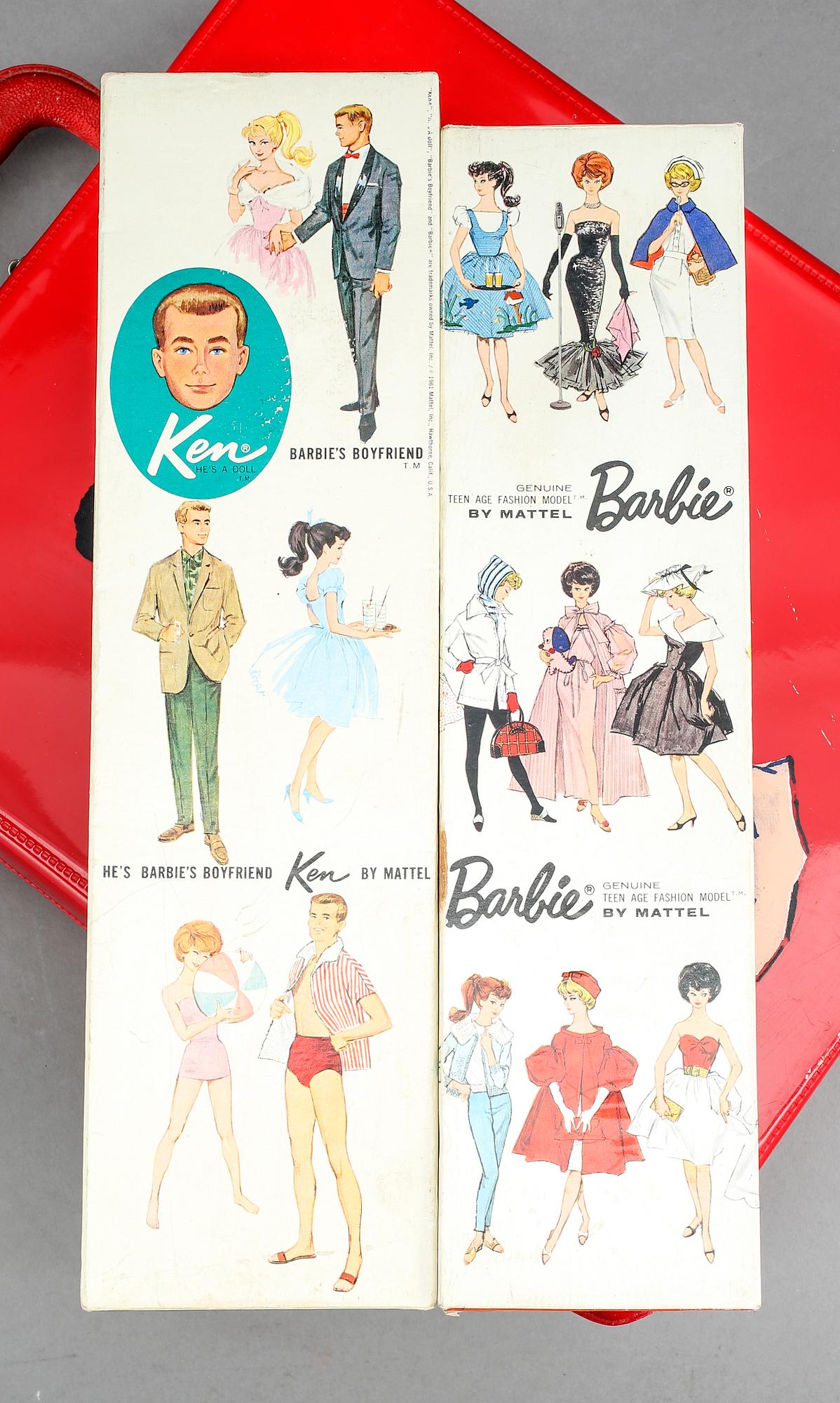 BARBIEDOCKOR, 3 st, Mattel, samt kläder och accessoarer.