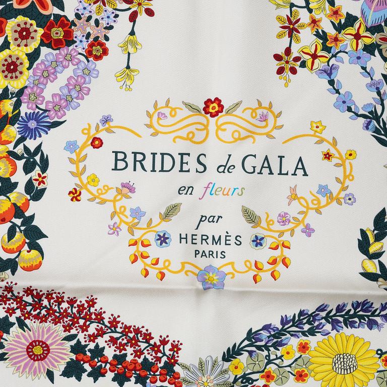 Hermès, scarf, "Brides de Gala en Fleurs".