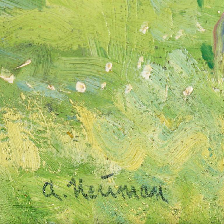 ABRAHAM NEUMANN, oil on board, signed.