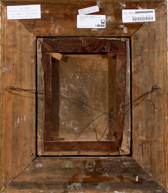 DAVID ROBERTS, tillskriven, olja på duk. Bär signatur.