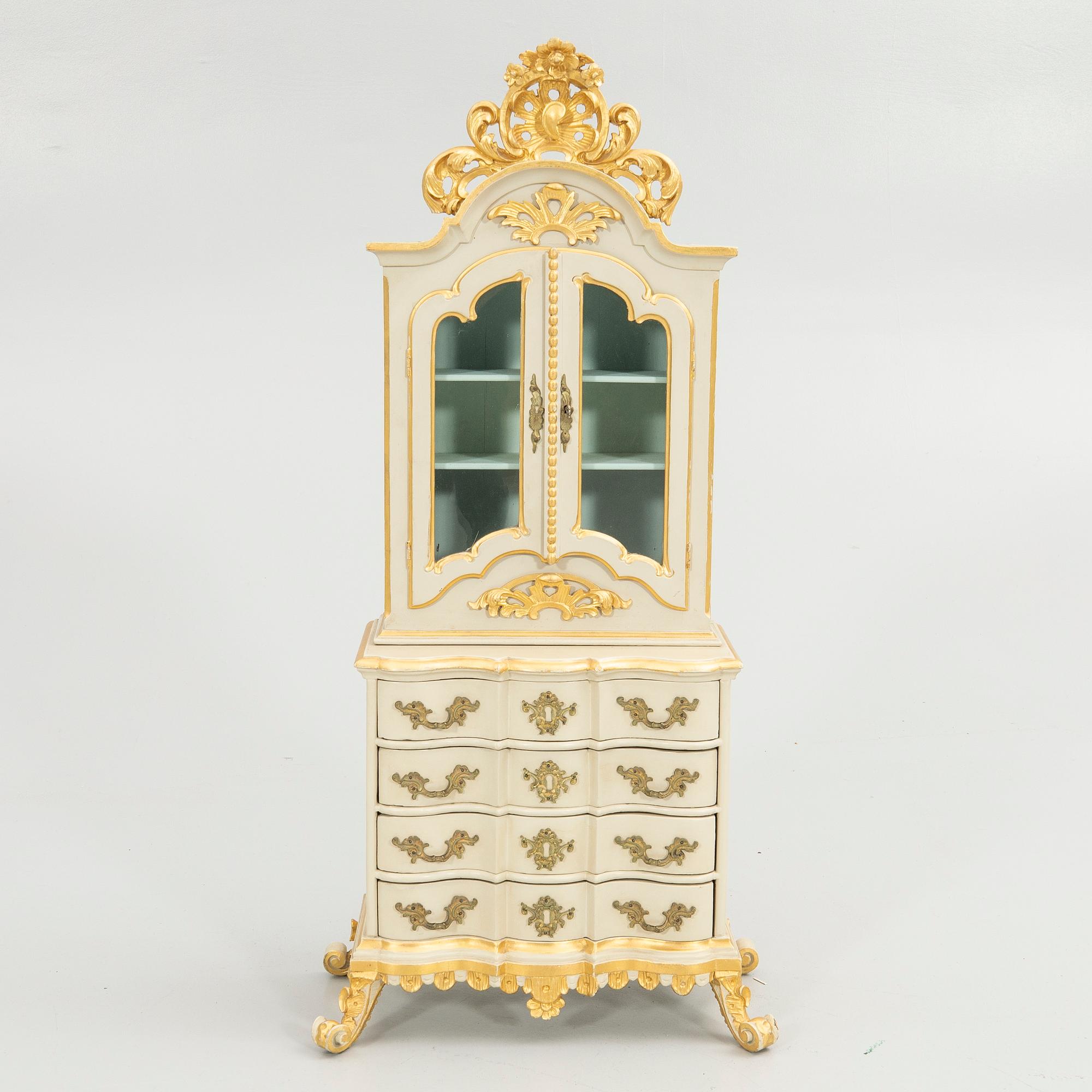 Miniature cabinet, late Baroque/Rococo, later part of the 18th century.