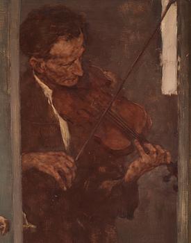 Lotte Laserstein, Woman and violinist.