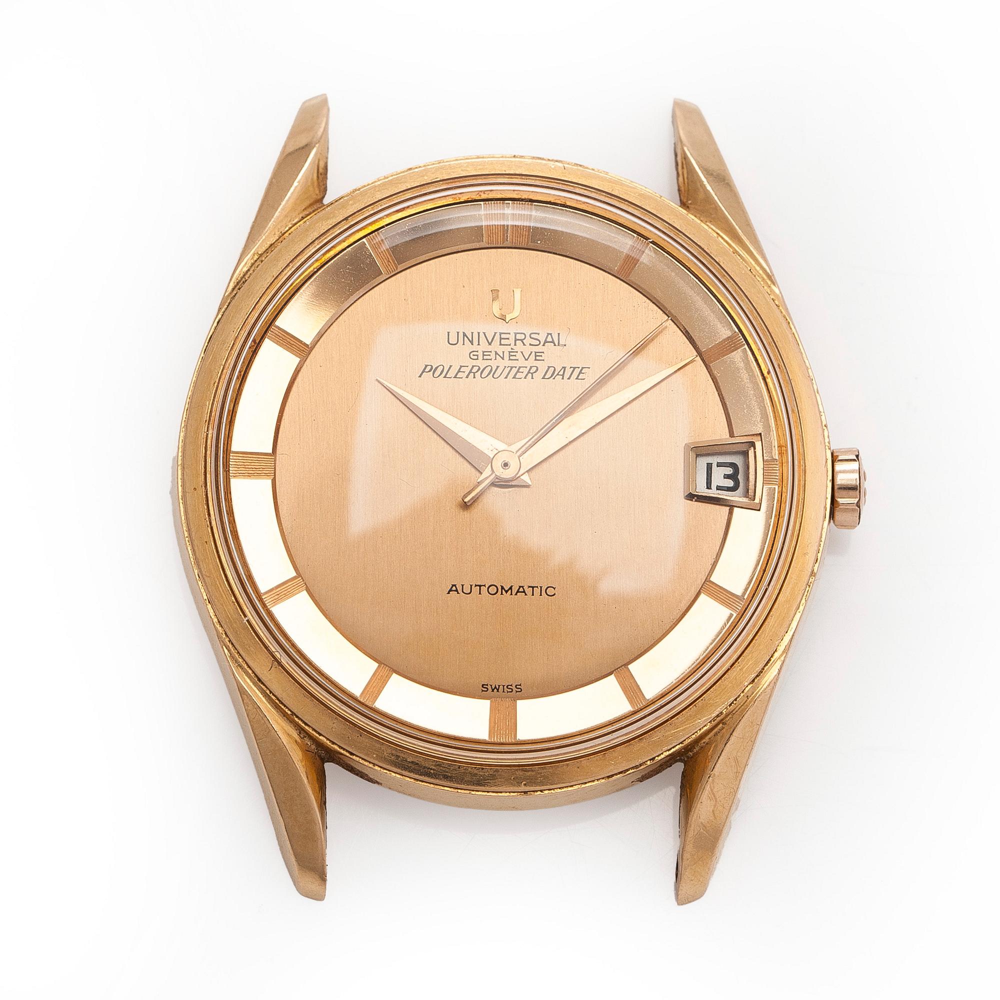 Universal, Polerouter Date, rannekello, 34 mm.