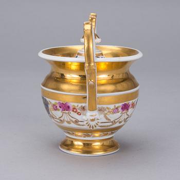 SOCKERSKÅL MED LOCK, porslin, empire, Gardner ca 1820.
