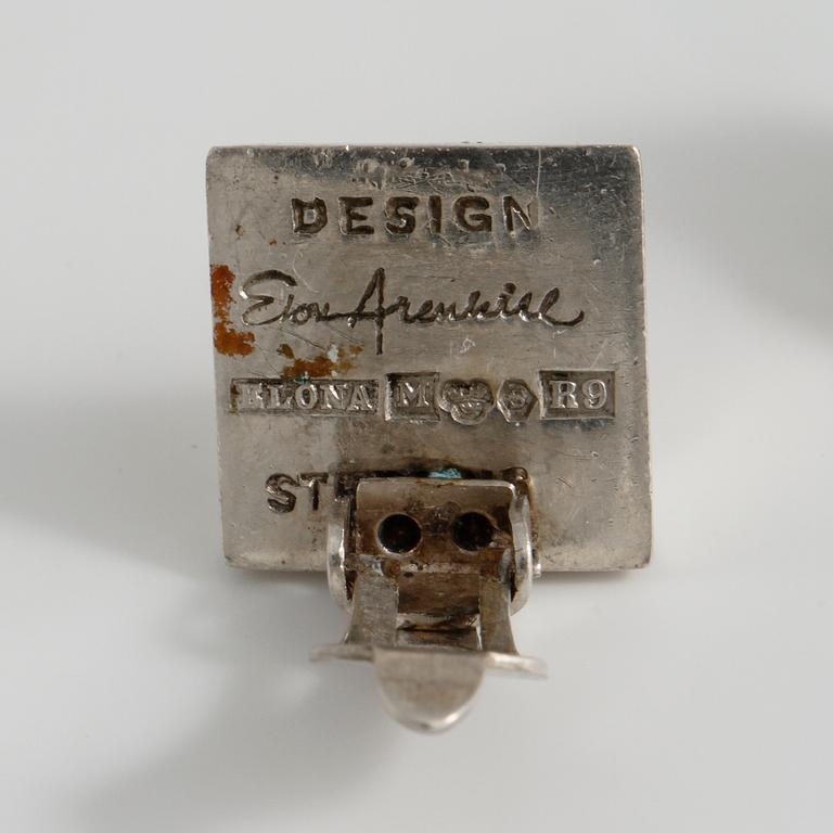 ELON ARENHILL, ring samt örhängen, Malmö, 1967.