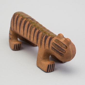 A stoneware tiger sculpture by Lisa Larson, Gustavsberg.