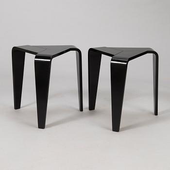 MARKE NISKALA-LUOSTARINEN, a pair of mid 20th century 'Tabouret' stools for Oy Stockmann Ab, Keravan puusepäntehdas.