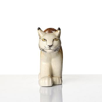 Lisa Larson, Figure, Lynx, stoneware, Gustavsberg for the Nordic Company/WWF.