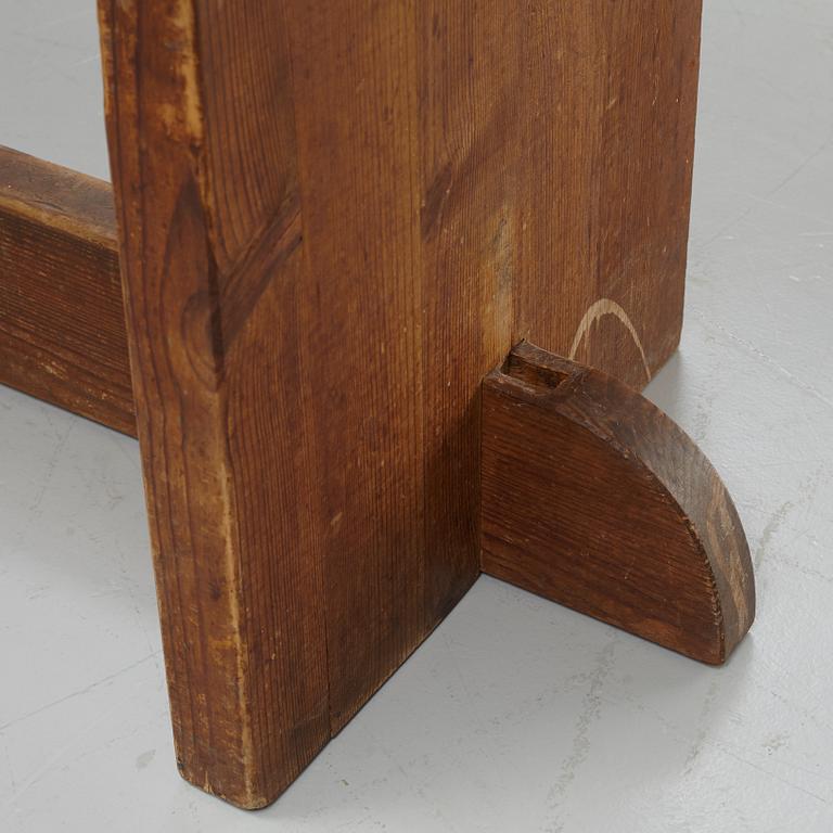 Axel Einar Hjorth, a stained pine 'Lovö' table, Nordiska Kompaniet, Sweden 1930s.