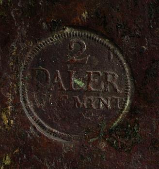 MYNT, koppar, 2 daler silvermynt, 1728.