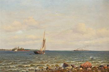 118. Oscar Kleineh, SAILING BY THE COAST.