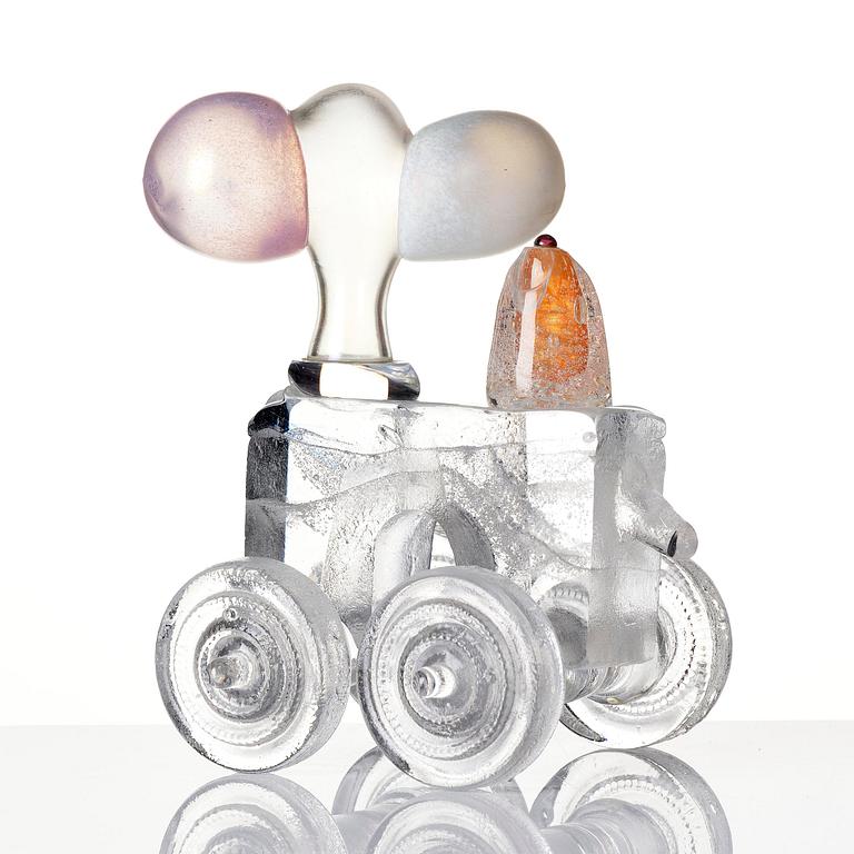 Bertil Vallien, unik skulptur, "Princess Toy", sandgjutet glas, Åfors, 1967, nr 2363.