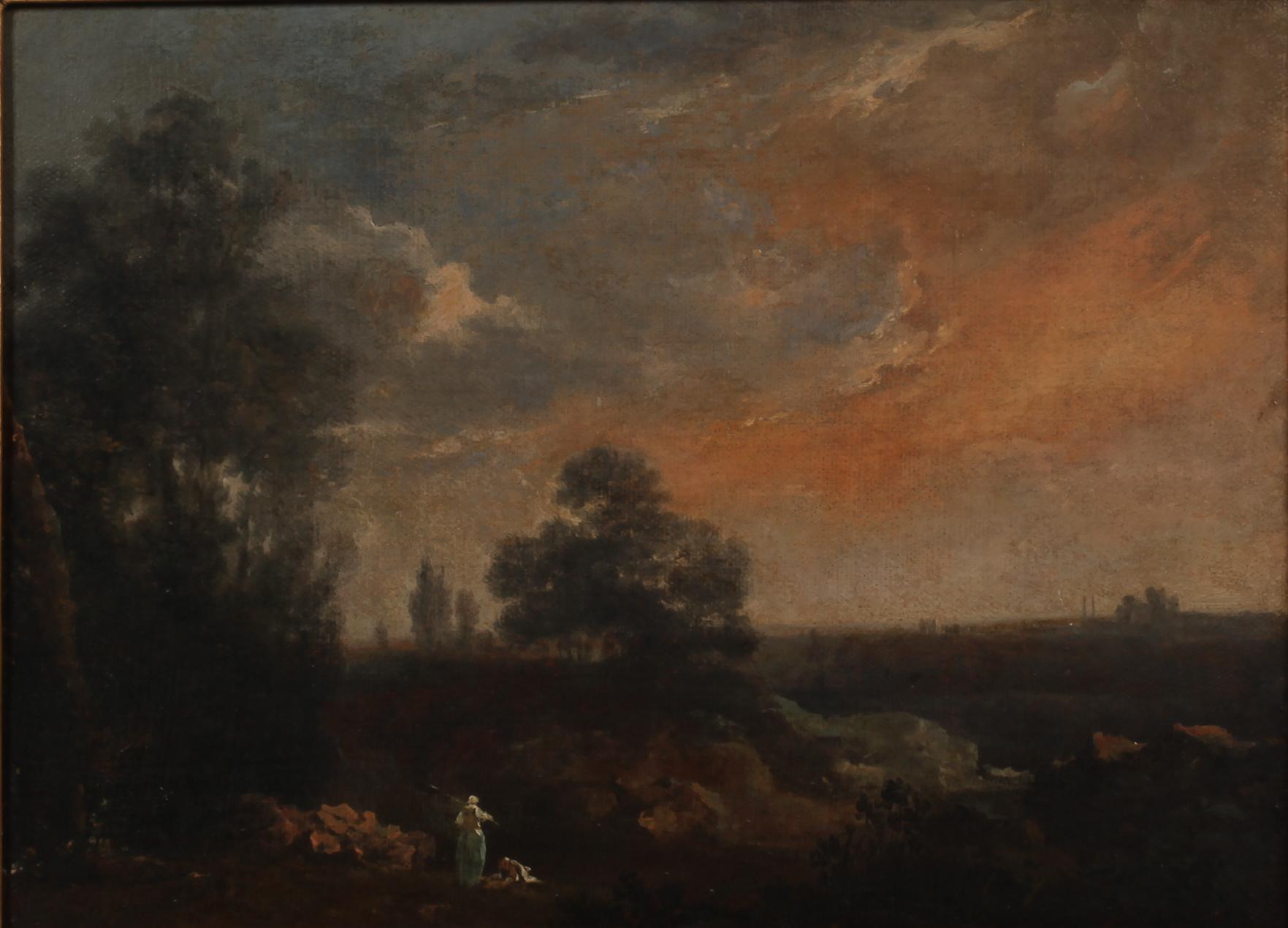 OKÄND KONSTNÄR, 2 st oljemålningar på duk, Jean Pillements art, 1800-talets början.