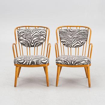 Aage Herman Olsen, a pair of model '1774' chairs, Kocks Snickerifabrik, Sweden, mid 20th Century.