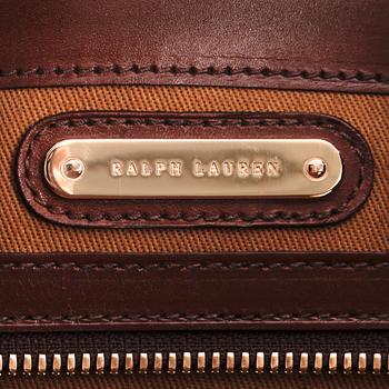 RALPH LAUREN, a brown leather handbag, "Ricky bag".
