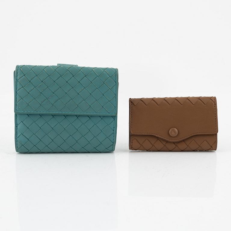 Bottega veneta, a leather wallet and key case.