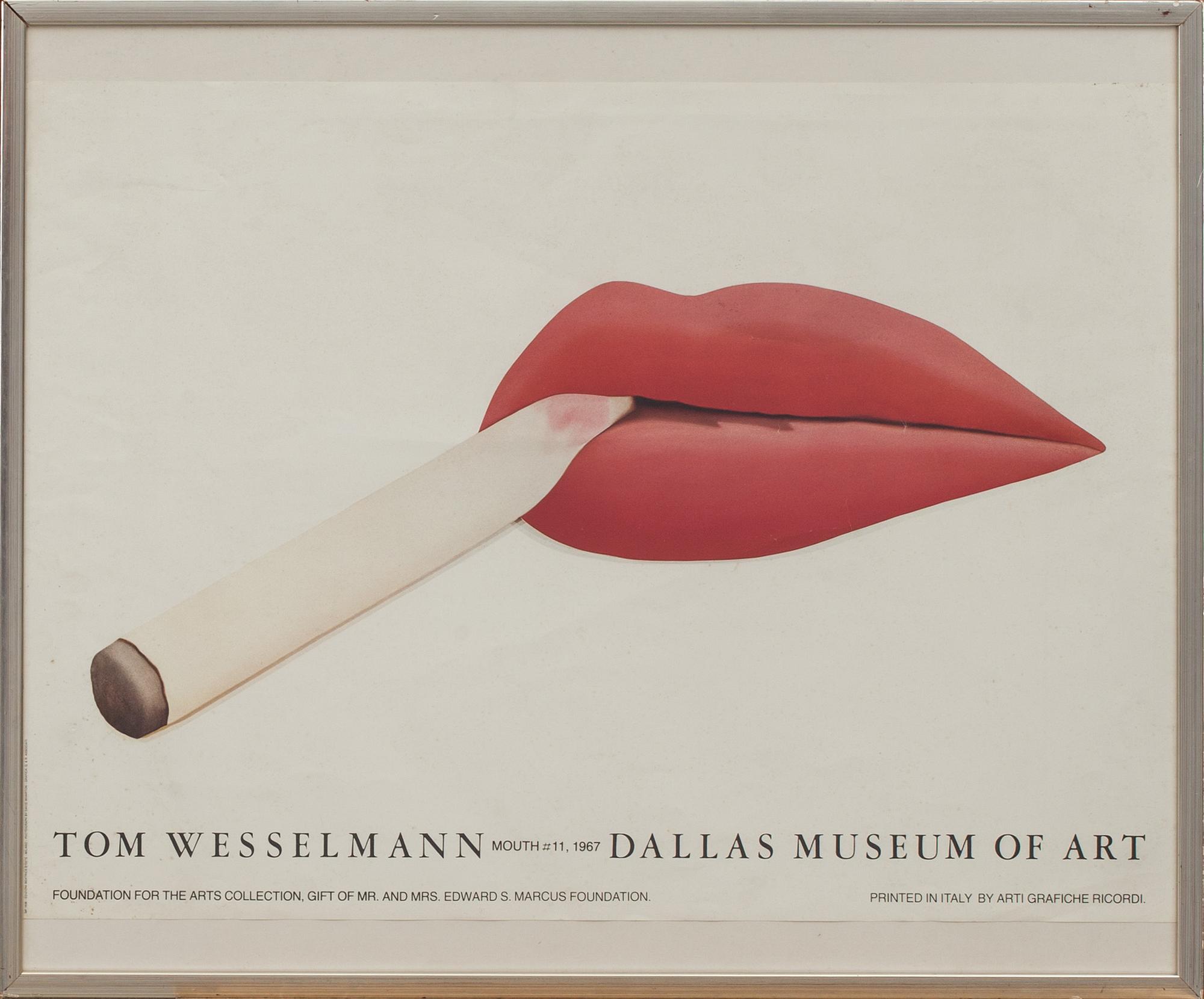 AFFISCH, Tom Wesselmann, 1900-talets senare del.
