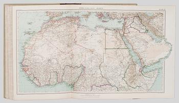 ATLASBÖCKER, 2 st, bland annat "Andrees Handatlas" Leipzig, 1893.