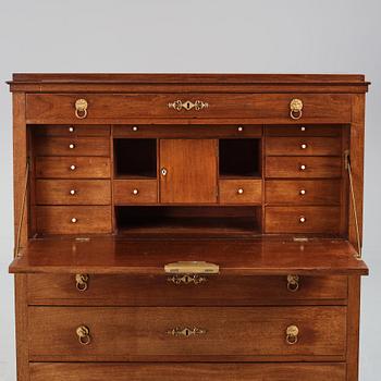 A late Gustavian mahogany-veneered and ormolu-mounted secretaire attributed to J.F. Wejssenburg (master 1795-1837).