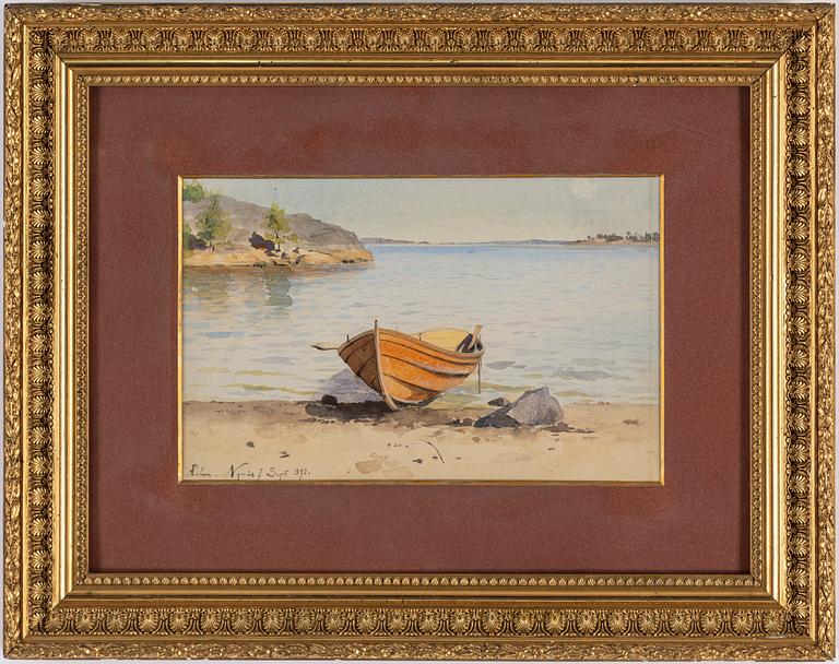ANNA PALM DE ROSA, watercolour, signed and dated Nynäs Sep 7 1892.