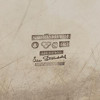 ÅKE STRÖMDAHL, a sterling silver tray from Hugo Strömdahl AB, Stockholm, 1954.