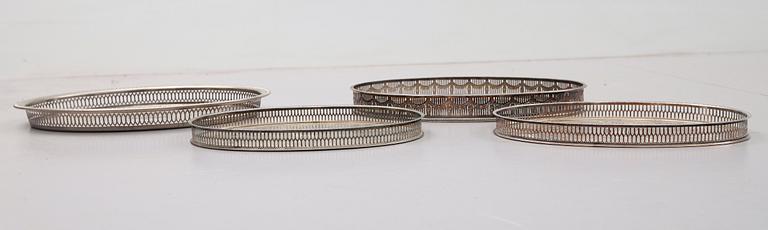 BRICKOR, 4 st, nysilver, England, 1900-talets andra hälft.