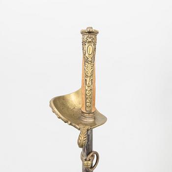 Sabel, fransk, använd vid Göteborgs skarpskyttekårs musikkår, 1800-talets andra hälft.