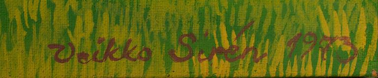 VEIKKO SIREN (FINLAND), olja på skiva, sign, 1973.