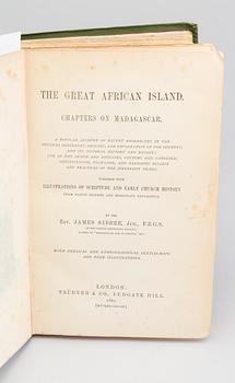 TWO BOOKS ABOUT MADAGASKAR,  The Great African Island av James Sibree London 1888.