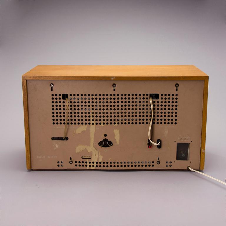 RADIO, TS 3-81, design Herbert Hirche, Braun AG, Tyskland, 1950-luku.