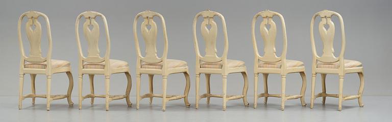 Six Swedish 1770's chairs.